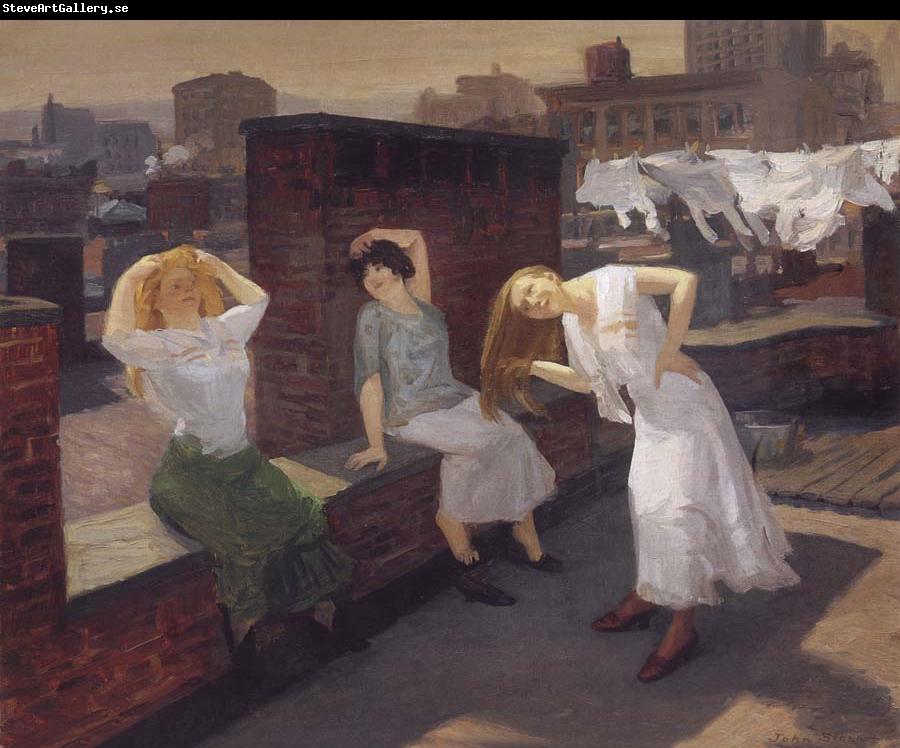 John sloan Sunday,Women Drying Their Hair